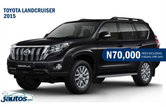 TOYOTA LANDCRUISER 2015- N70,000 (AMOUNT PER DAY WITHOUT FUELING)